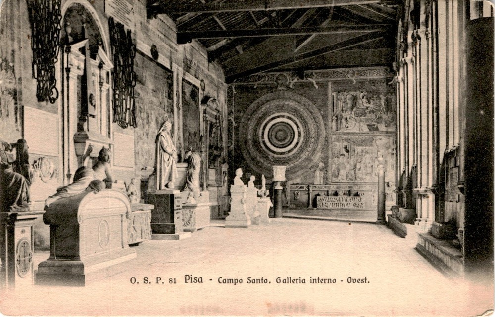 Pisa, Campo Santo, Galleria interno - Ovest. Postcard