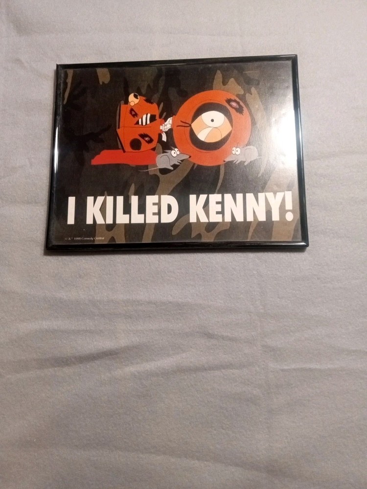 VINTAGE SOUTH PARK I killed Kenny Comedy Central 1998 glass picture