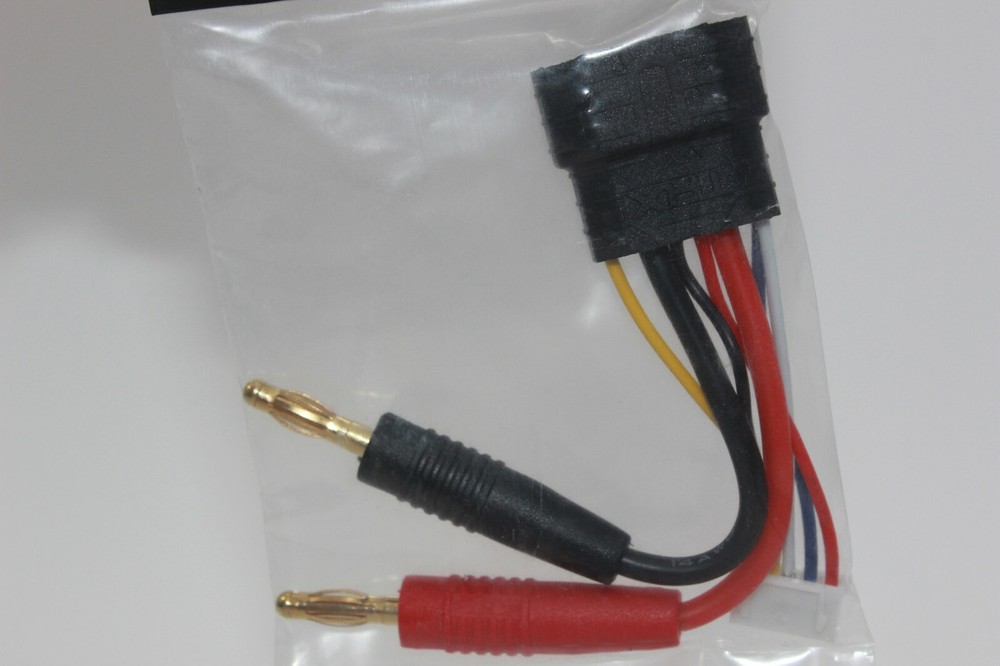 Traxxas ID Male to 4mm Bullet + XH Adapter Cable for 4S Charger 1350-4 1351-4