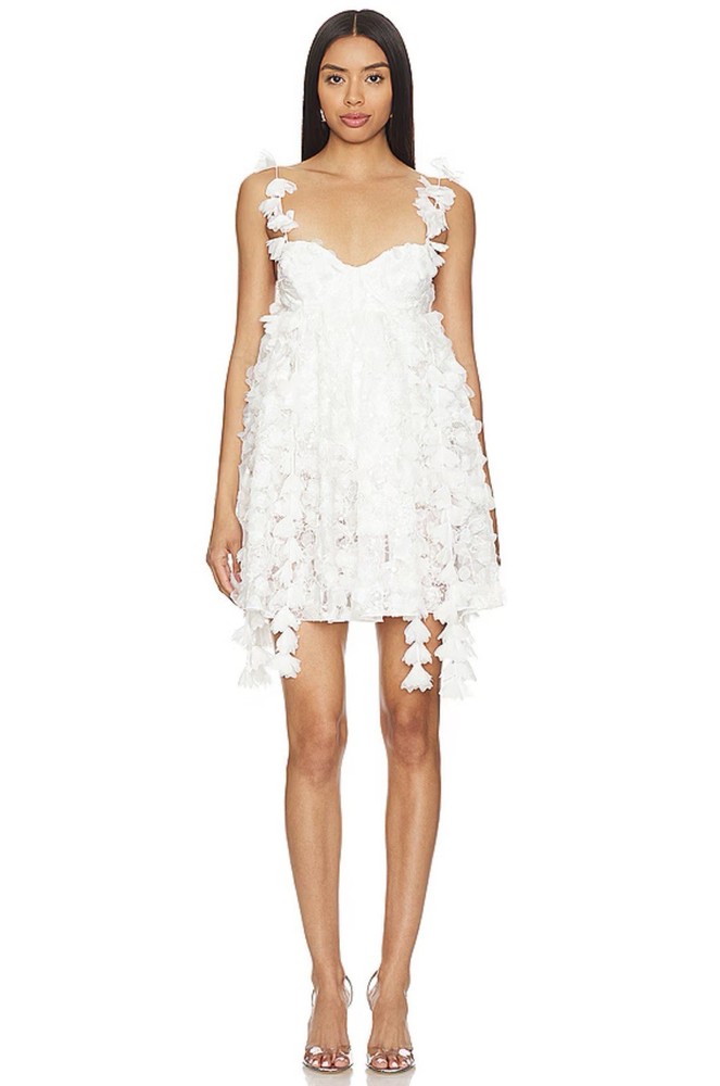 For Love And Lemon White Bellatrik Babydoll Mini Dress Sz XS SOLD OUT