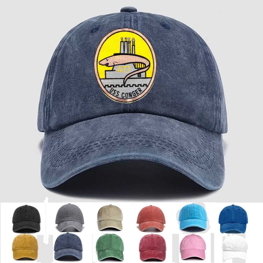 Custom Embroidered Hat SS-477 USS Conger, Veteran Cap, Trucker Hat, Gift Idea