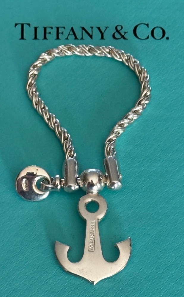 Tiffany & Co.  Ships Anchor  Keychain Made in Italy Vintage