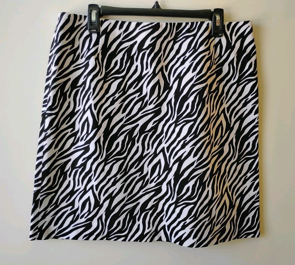 STYLE & CO Black & White Women's Short Skirt 14