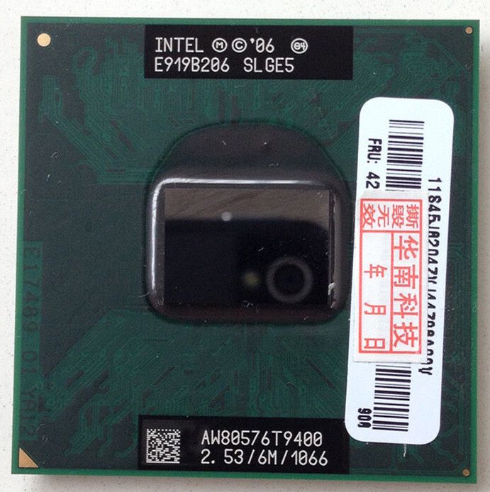 Intel Core 2 Duo T9400 2.53GHz 6MB Cache 35W Laptop CPU SLB46 SLGE5