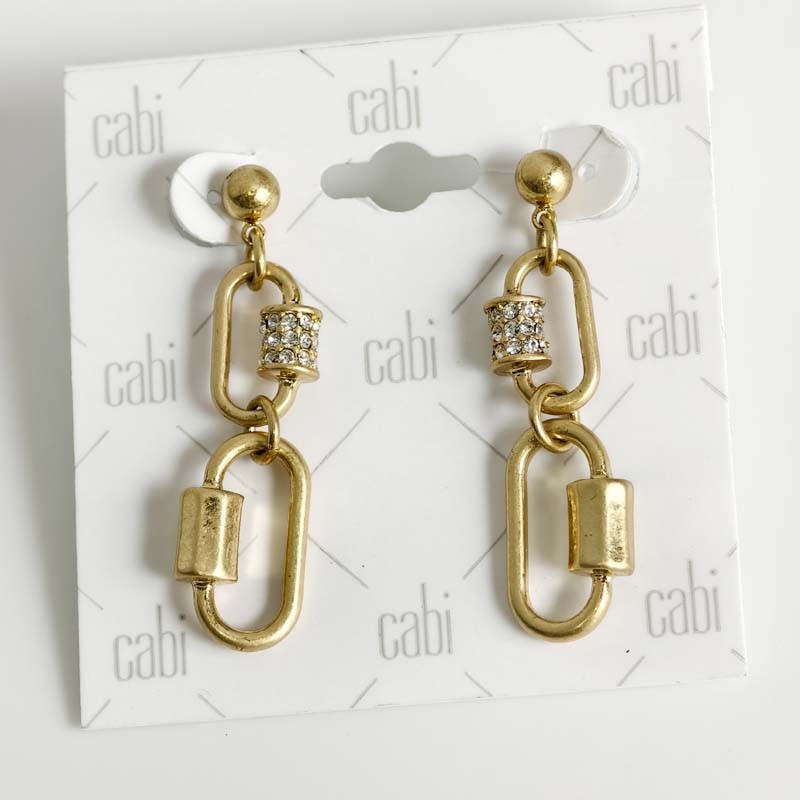 Cabi Loops Retro Drop Earrings Women's Party Vacation Jewelry Gift