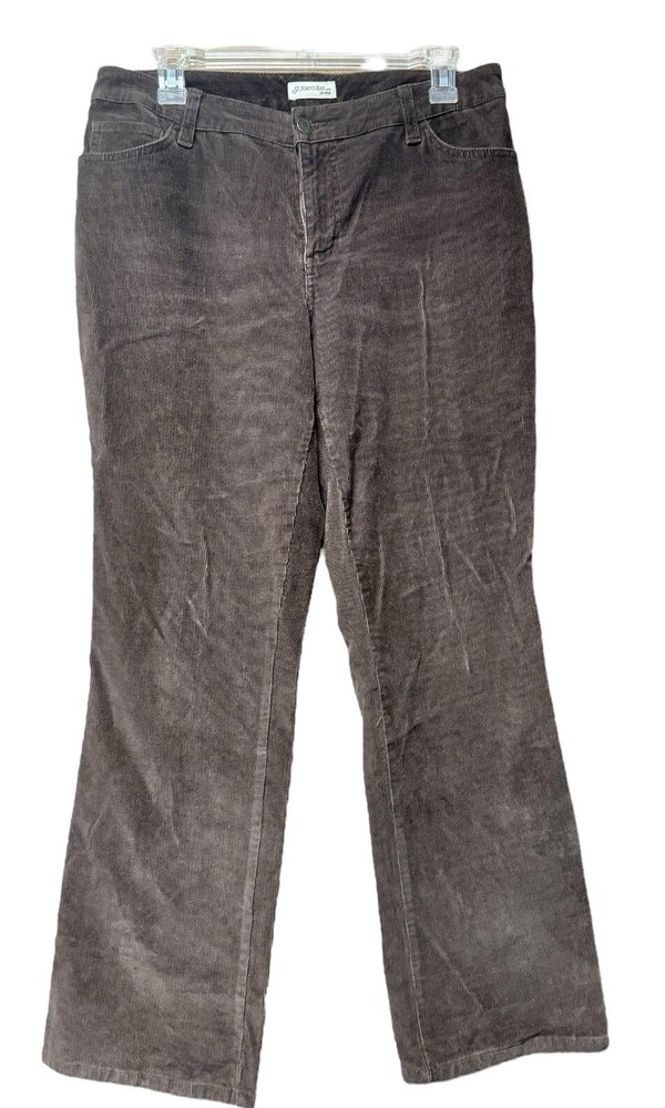 VTG Y2K Corduroy Pants Straight Leg Baggy Size 10P 90s Casual Office Brown