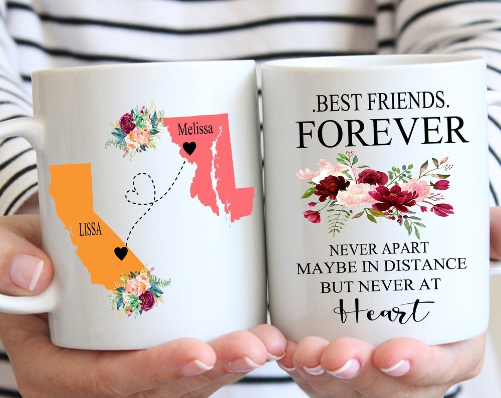 Long Distance Best Friend Gift Moving States Mug For Friend Best Friend Mug
