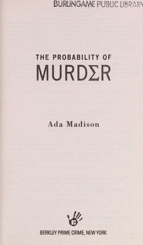 The Probability of Murder (Professor Sophie Knowles) by Madison, Ada, Good Book