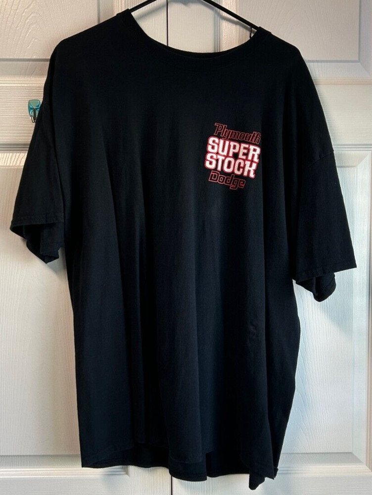 Super Stock Mens T Shirt Xxl 2Xl Black Muscle Car Drag Racing Max Wedge Savoy