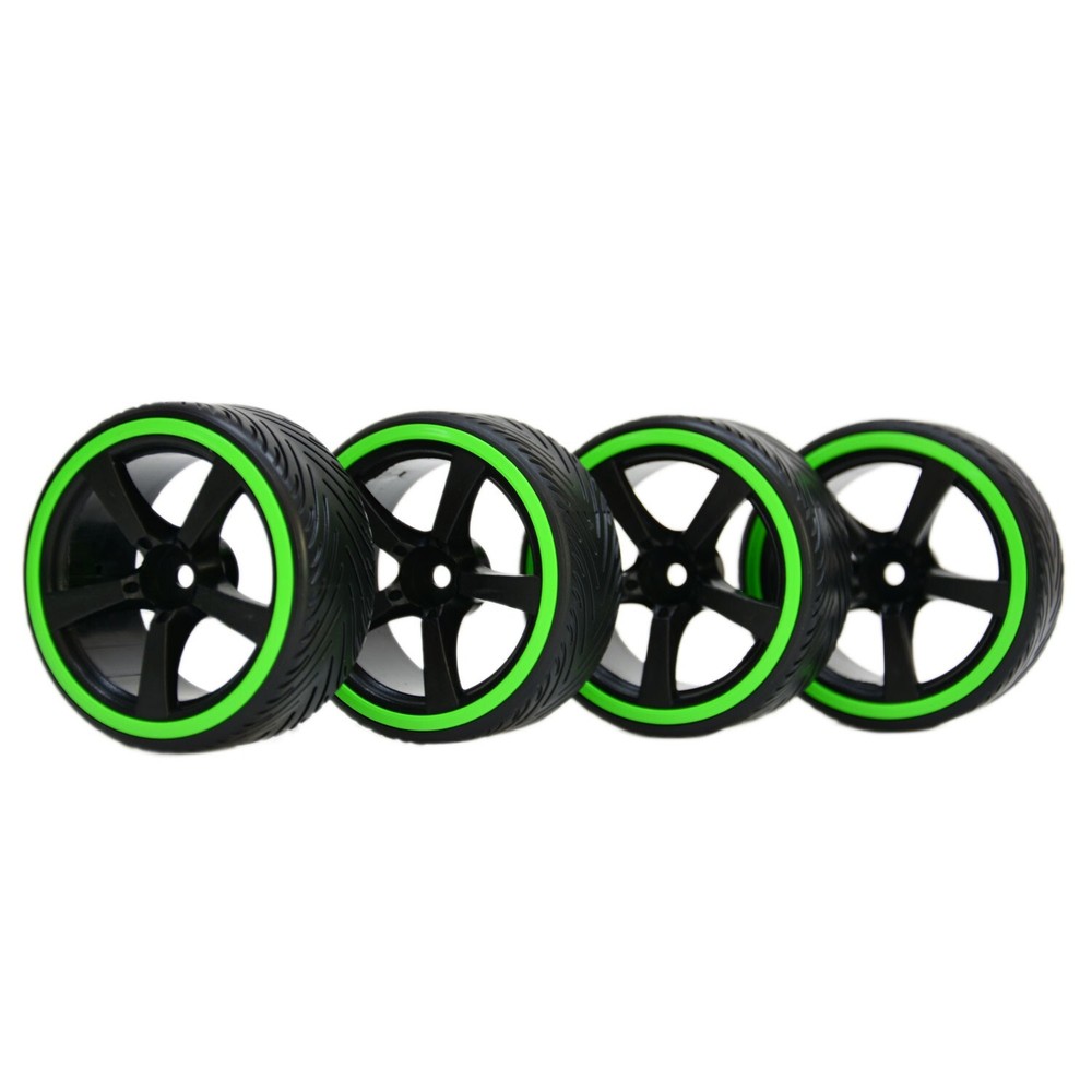 1/10 Rc Drift Car Wheels Rims Tires Kit For Tamiya On Road Racing Car