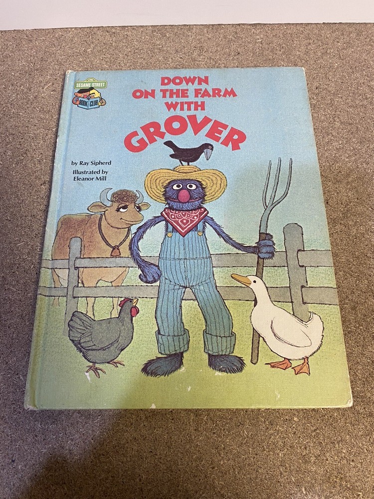 Vintage 1980 Jim Hensons Sesame Street Muppets Down On the Farm With Grover Book
