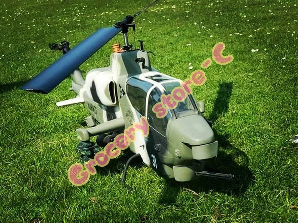 700 Cobra Army AH-1W ARF RC Helicopter Fuselage 700 Size Green Grey V2 Version