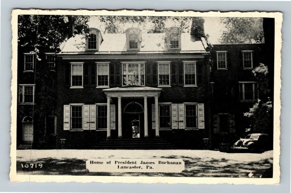 Lancaster PA-Pennsylvania, Home President James Buchanan, Vintage Postcard