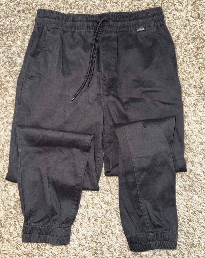 Hurley Jogger Men’s Black Small Tapered Fit Drawstring. New Without Tag.