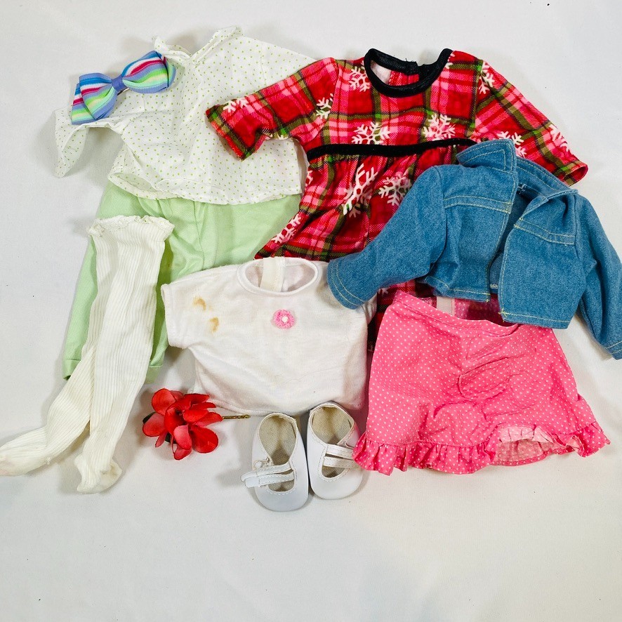 Gotz Outfit: Denim Jacket, Top, Pants, Shoes, Skirt for 18