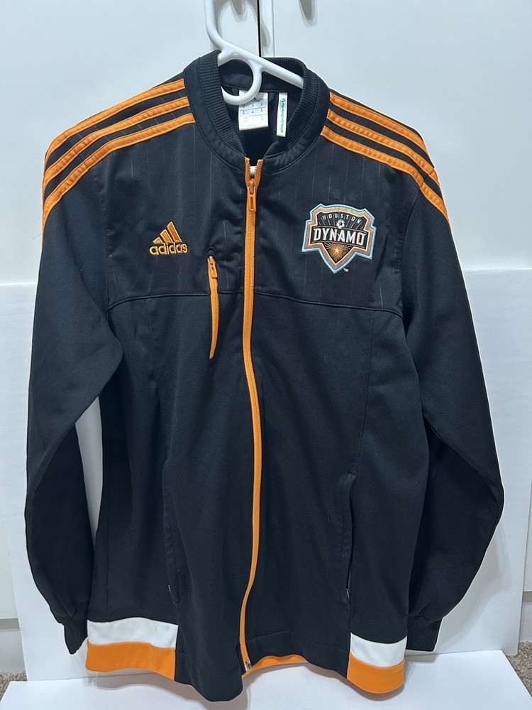 Adidas Men's Houston Dynamo Black Full-Zip Jacket Black Soccer Football Medium