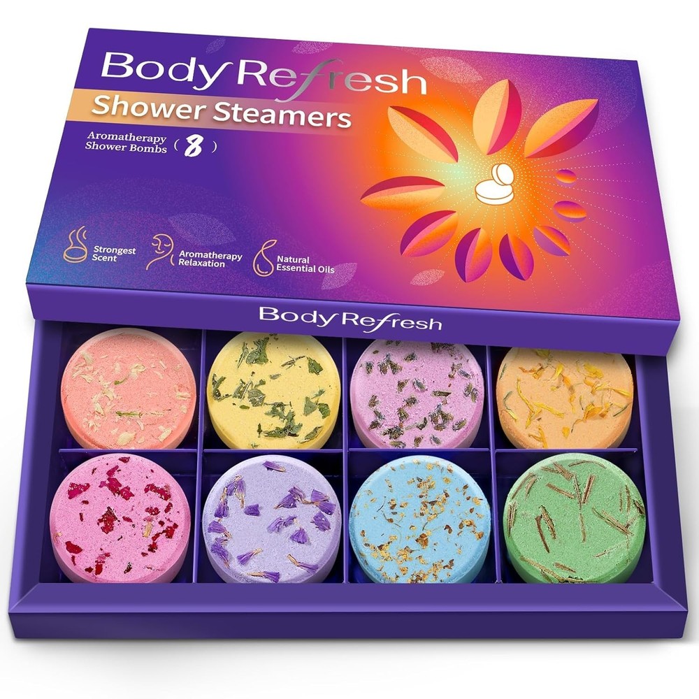 Shower Steamers Aromatherapy - 8 Pack Shower Bombs with Essential Oils