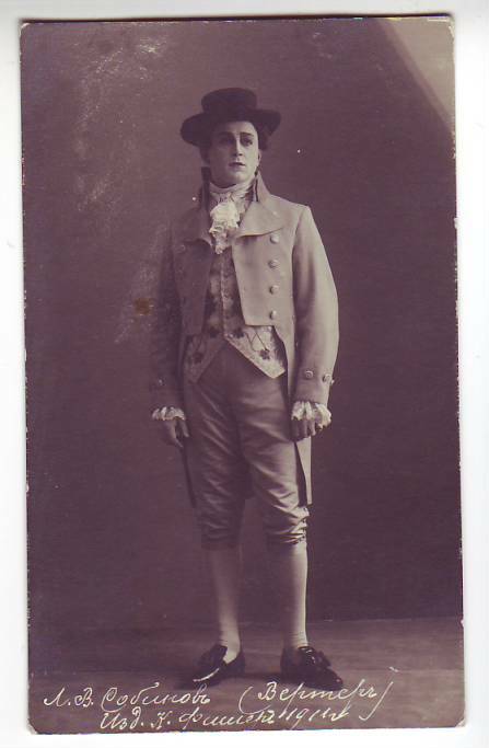 RUSSIA L.V. Sobinov opera singer - tenor Vintage PHOTO POSTCARD 121