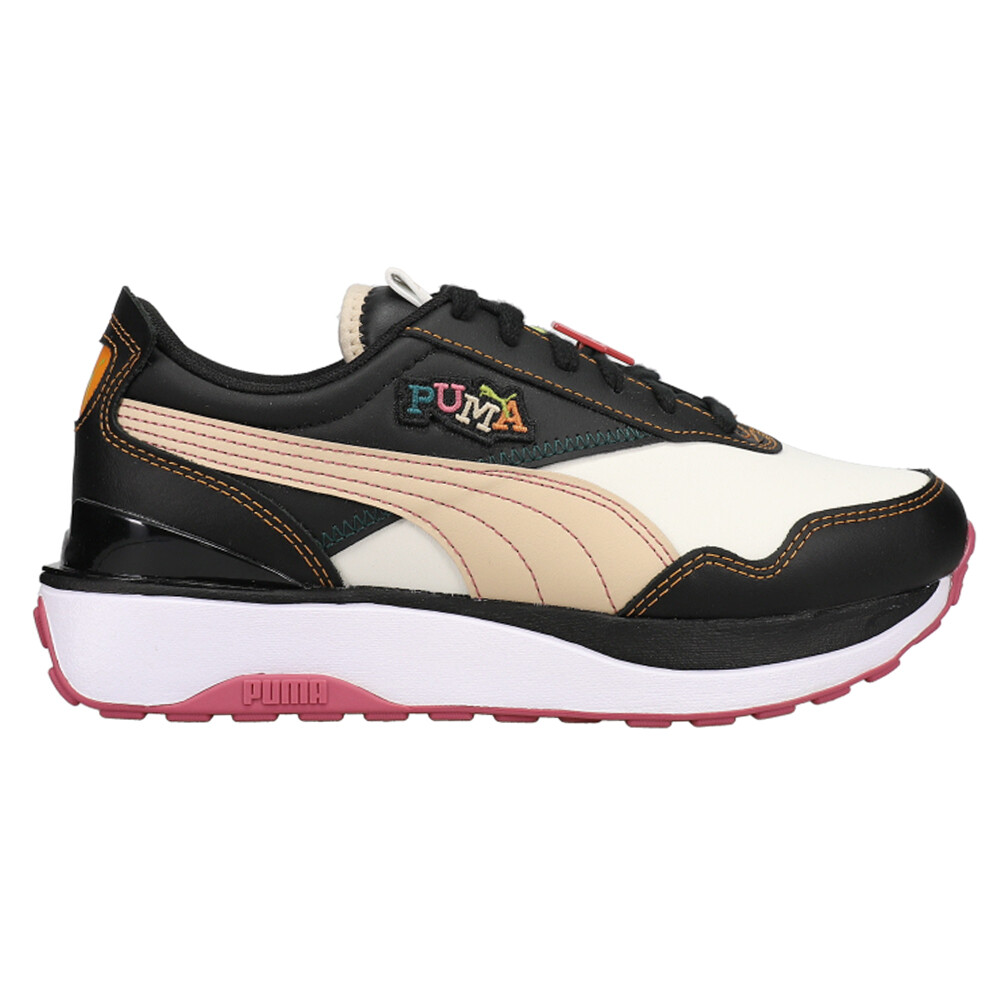 Puma Cruise Rider Badge Lace Up  Womens Black Sneakers Casual Shoes 38666102