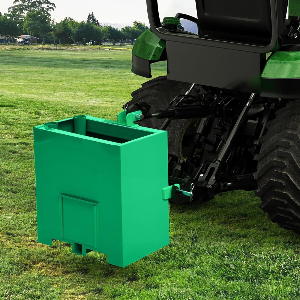 3-Pt Hitch Ballast Box Counterweight for Cat 1 Tractors Skid Steer 800lb Steel