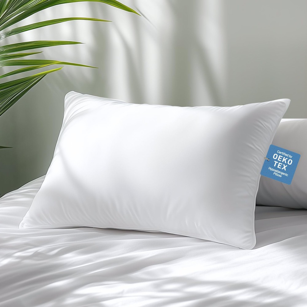 Hypoallergenic Bamboo Viscose King Size Pillow with Down Alternative Fill
