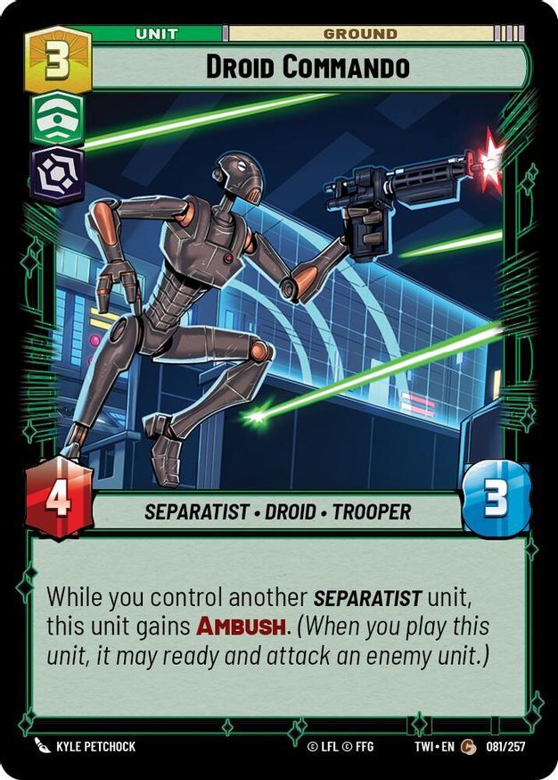 Star Wars Unlimited Droid Commando (81/596) Twilight of the Republic LP