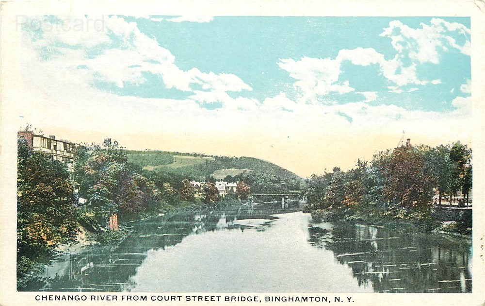 NY, Binghamton, New York, Chenango River, From Court Street Bridge, Walker's Toy
