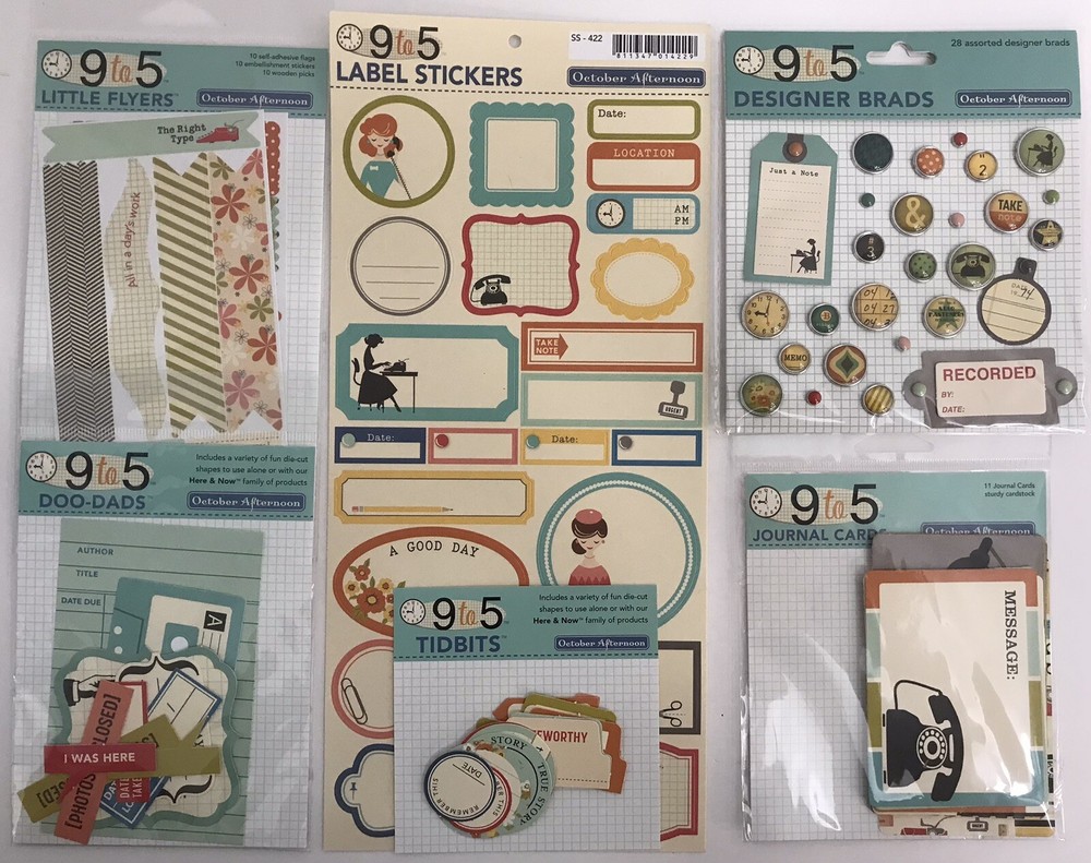 October Afternoon 9 To 5 Scrapbooking Lot *Read*