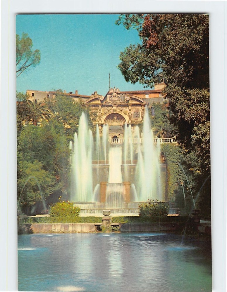 Postcard Organ's Fountain Villa D'Este Tivoli Italy
