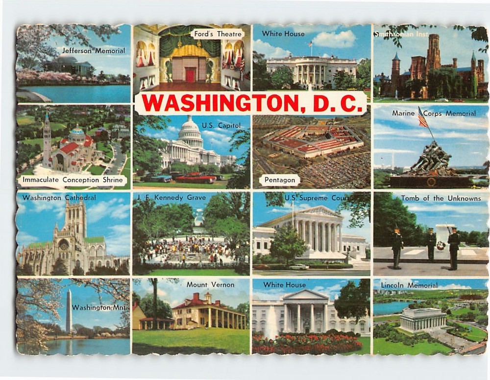 Postcard Scenes & Views Washington DC USA