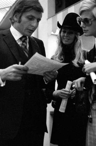 Gunter Sachs at Long Champs Grand Prix on October 6 1968 in Paris - Old Photo 1