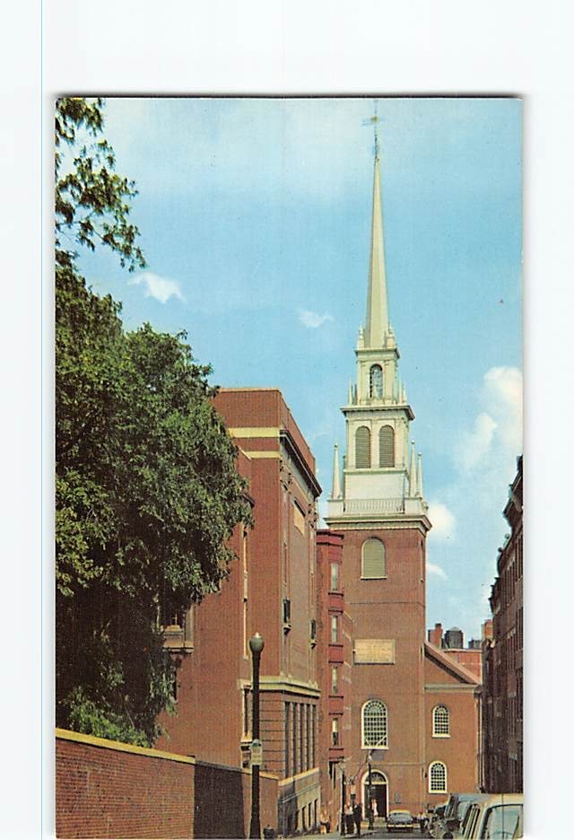 Postcard Old North Church Salem Street Boston Massachusetts USA North America