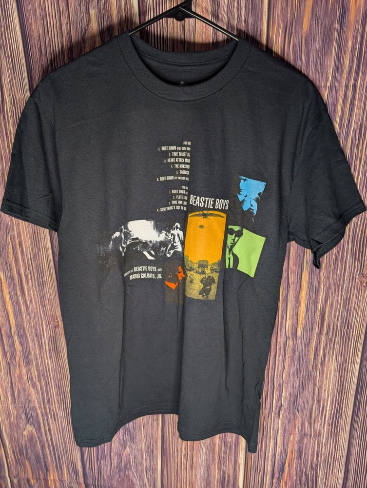 Beastie Boys Root Down EP Graphic T-Shirt Mens Medium Faded Black 90s Hip Hop