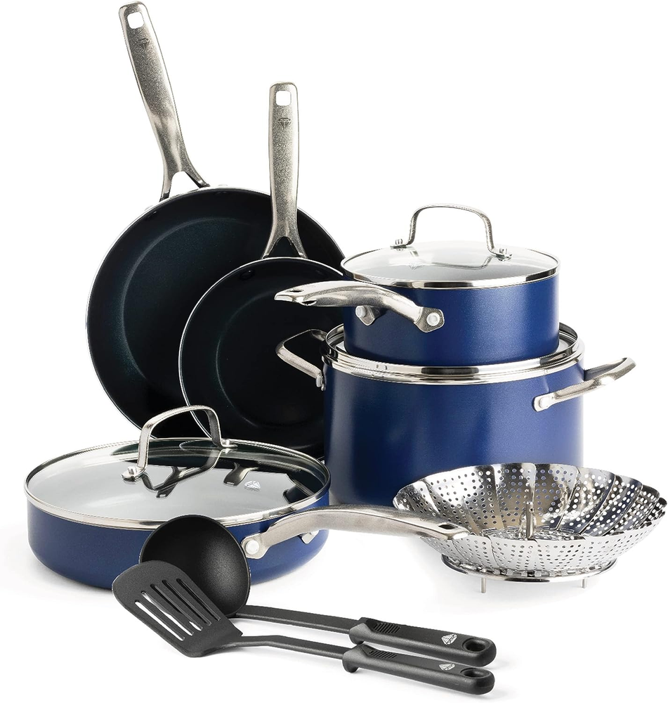 11-Piece Diamond-Infused PFAS-Free Ceramic Nonstick Cookware Set