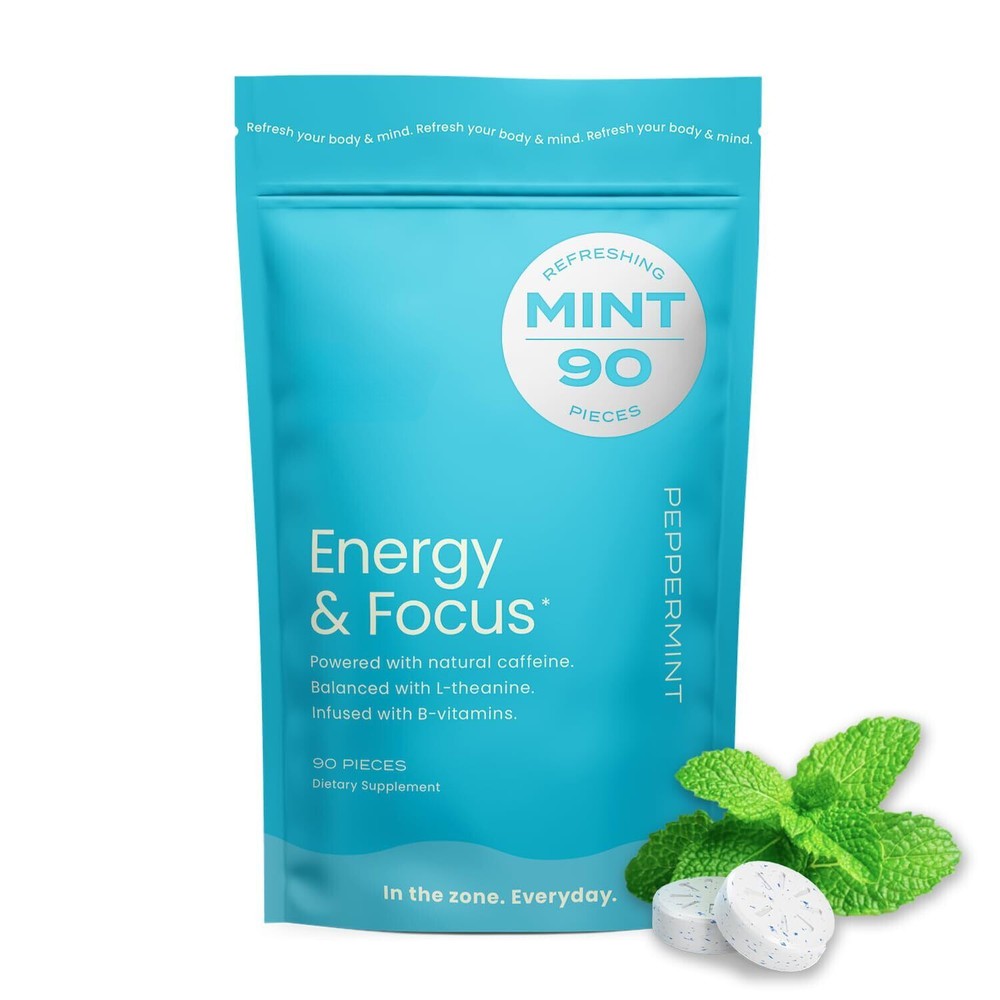 Neuro Mints Nootropic Energy Caffeine Mints | 40mg Caffeine + 60mg L-theanine +