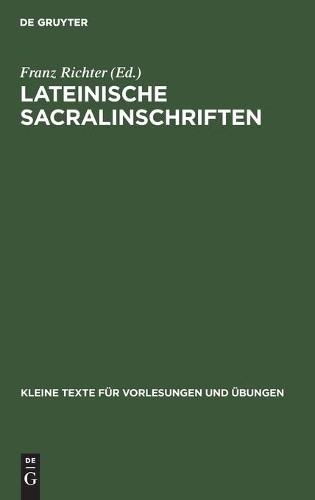 Lateinische Sacralinschriften (Hardback)