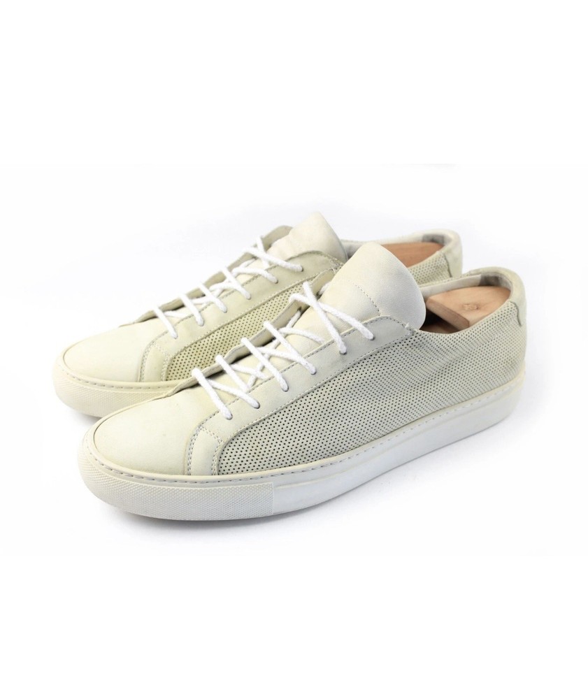Common Projects Achilles Low US/12 EU/45 White Leather Sneakers-image