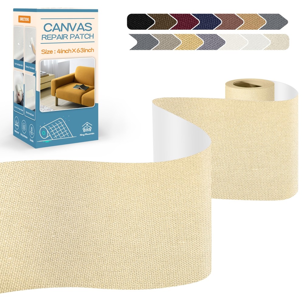Canvas Repair TapeOutdoor Gear Patch 4×63 InchesWaterproofSelf-Adhesive for R...