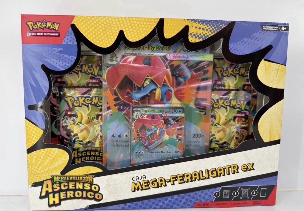Pokemon TCG Ascended Heroes Mega Feraligatr ex Box Sealed *SPANISH VERSION*Ascenso Heroico (Ascended Heroes)