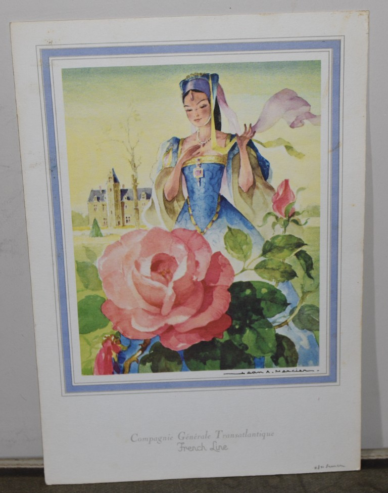 FRENCH LINE S.S France LUNCH MENU 1971 Transatlantic Ocean Liner