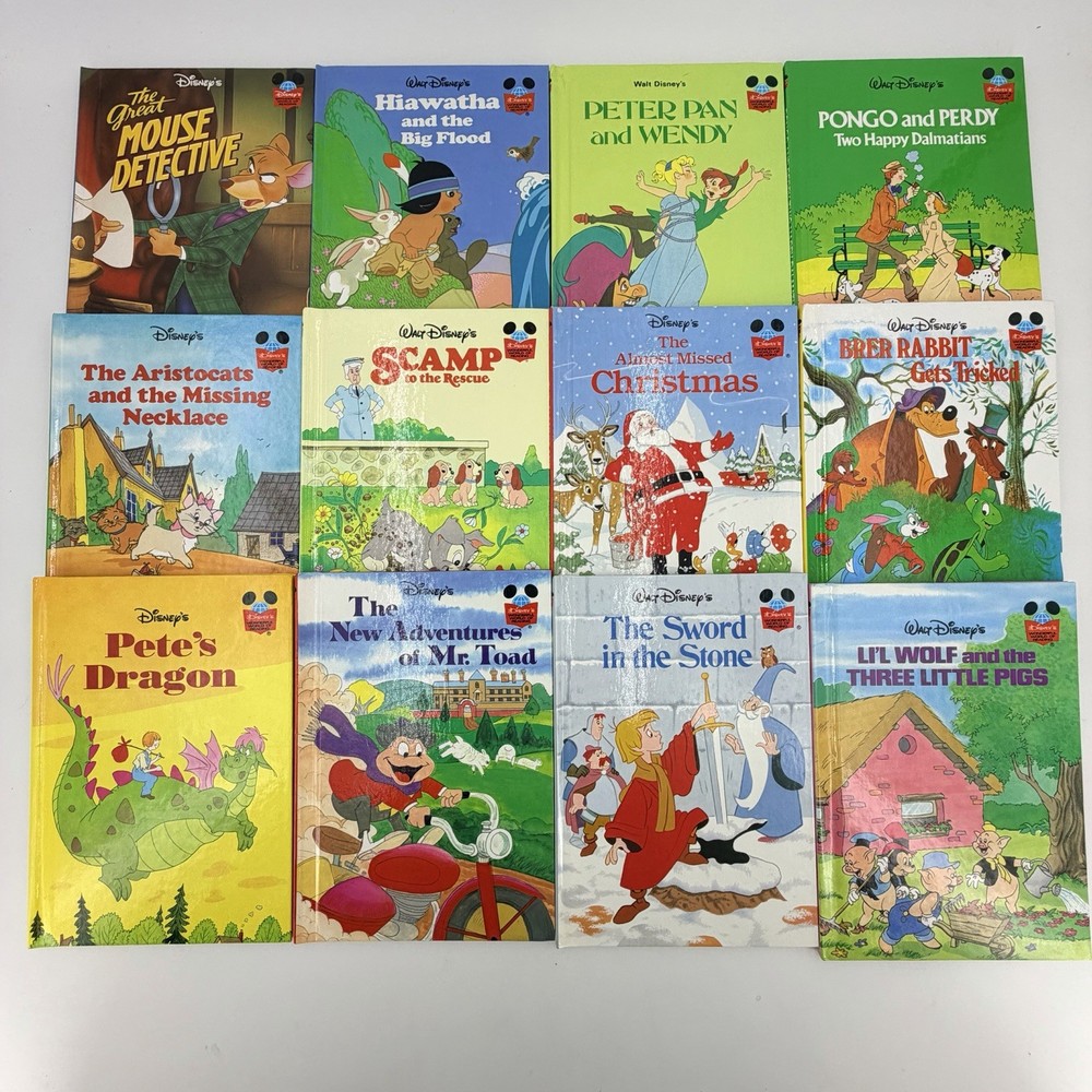 Lot Of 12 Disney's Wonderful World of Reading Children's Hardback Books 80’s