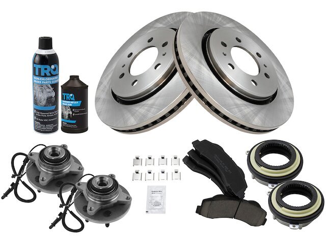 Front Brake Pad and Rotor and Wheel Hub Kit fits Navigator 2011-2014 4WD 36BGTK