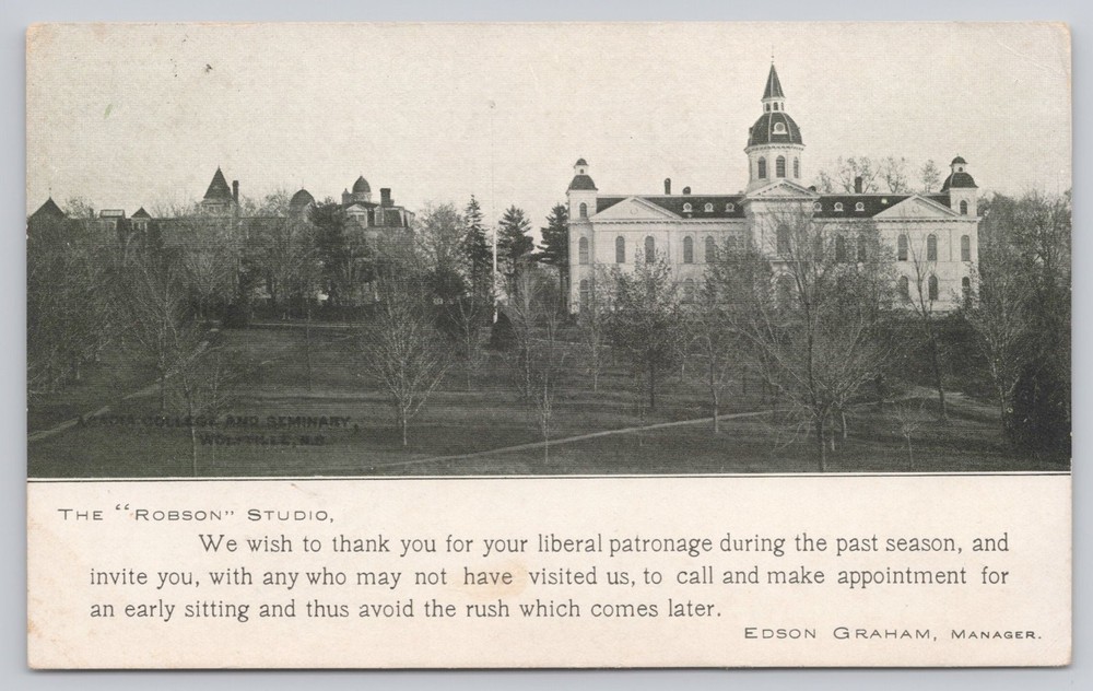 Acadia College Wolfville Nova Scotia Canada Postcard-image