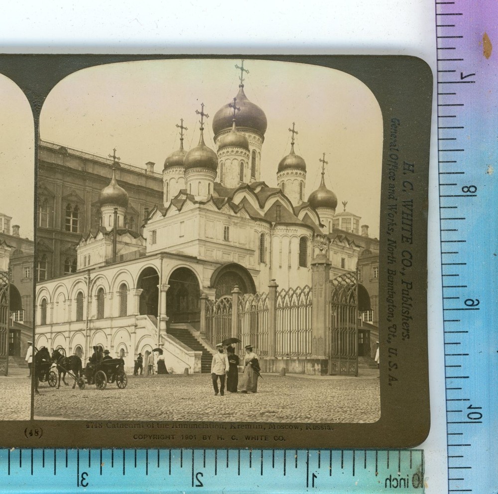 Cathedral of Assumption Kremlin Moscow Russia H.C. White Stereoview