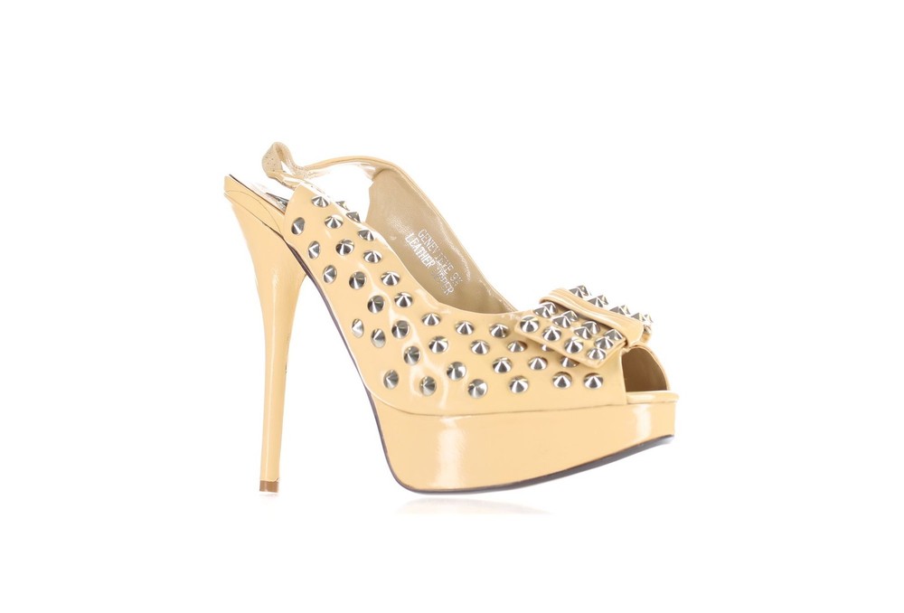 NYLA Women's Genevieve Ivory Slingback Heels Size 9.5