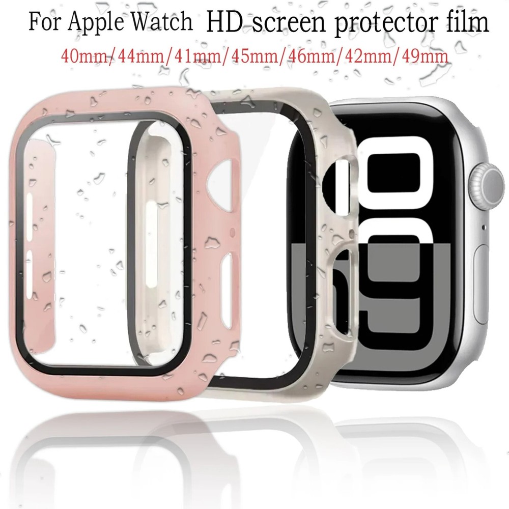 Glass Case Cover for Apple Watch Ultra 49mm 10 46mm 42mm HD Screen Protector