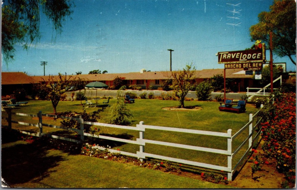 1955 Rancho del Rey Travelodge Chula Vista CA Mirro-Krome Postcard