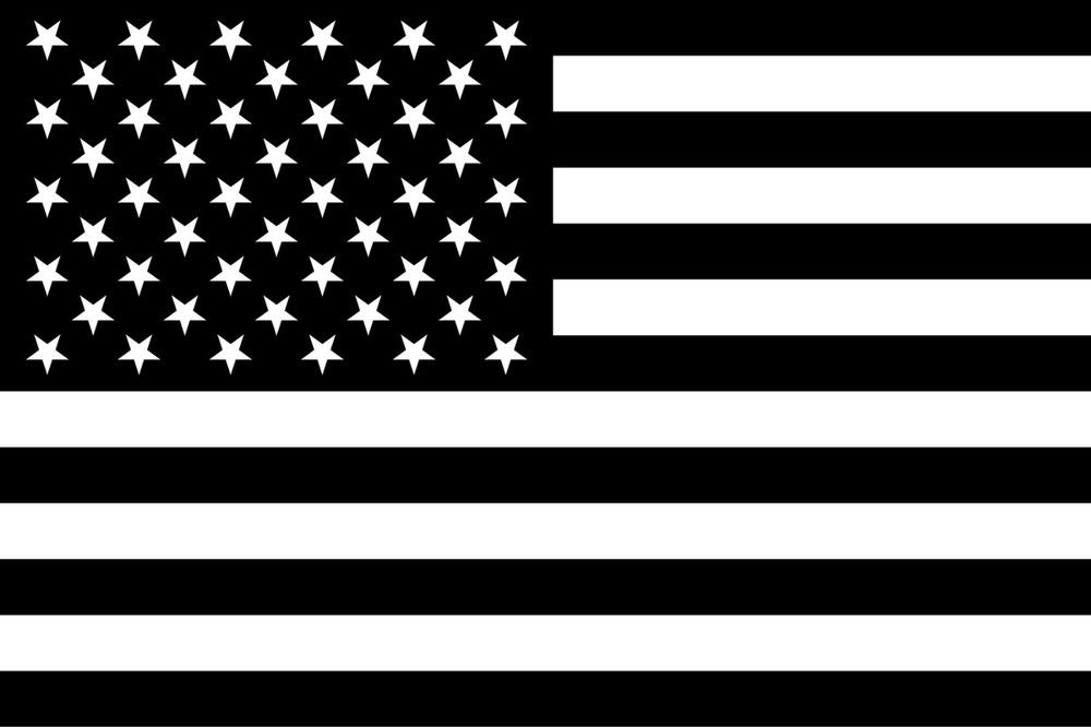 American Flag Heavy Duty Magnet Black and White - 4