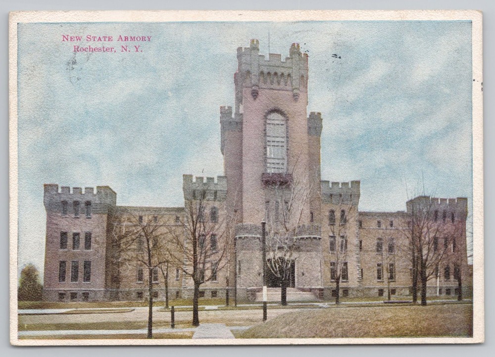 New York State Armory Rochester New York NY Postcard 1908