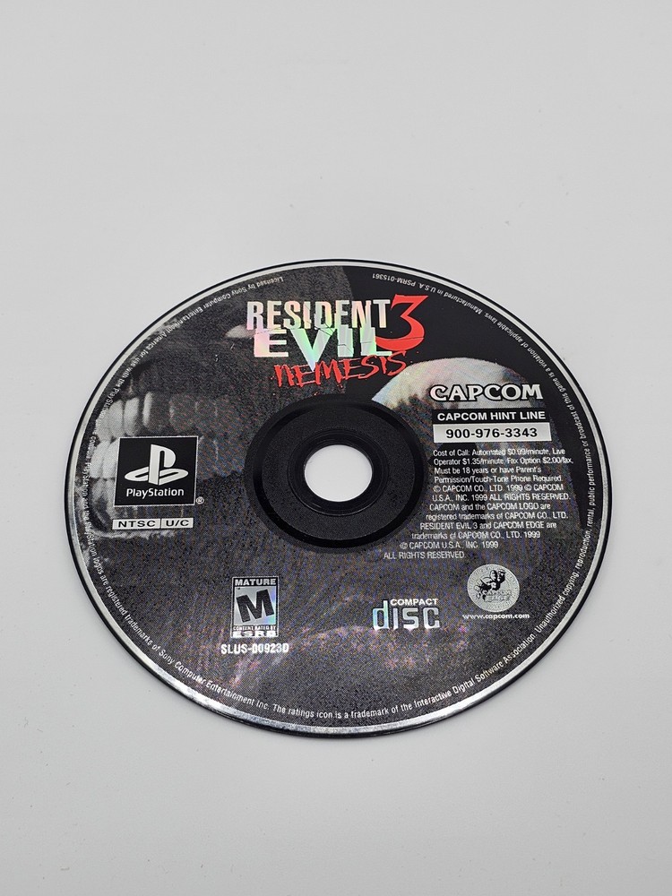 Sony Playstation 1 PS1 Resident Evil 3 Nemesis Disc Only Tested